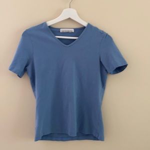 Baby blue v neck